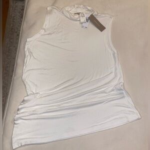 NWT Joan Vass Slouchy Mock Neck Tank